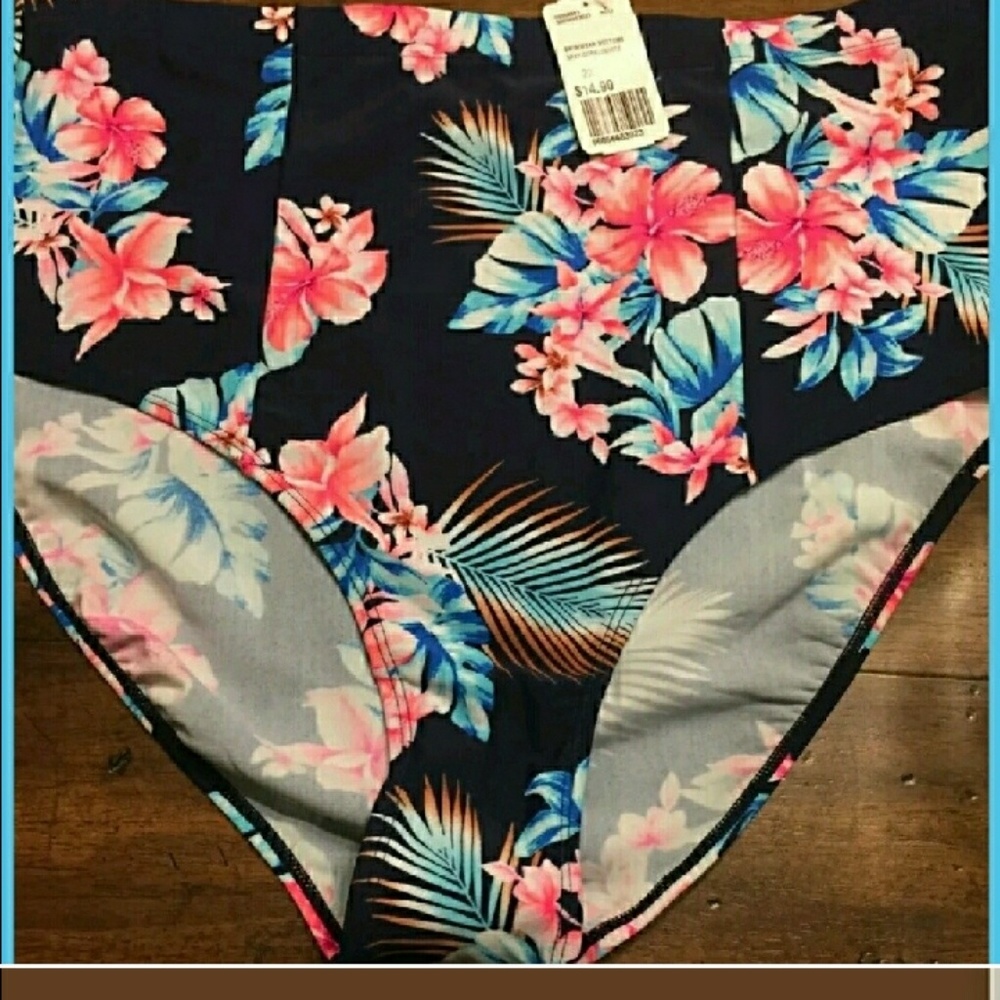 Forever 21 plus size swim bikini bottoms 2x pink